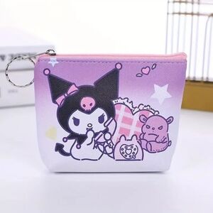 🆕️ NWT Kuromi Faux Leather Zippered Coin Purse, 4.3 x 3.1 Inches